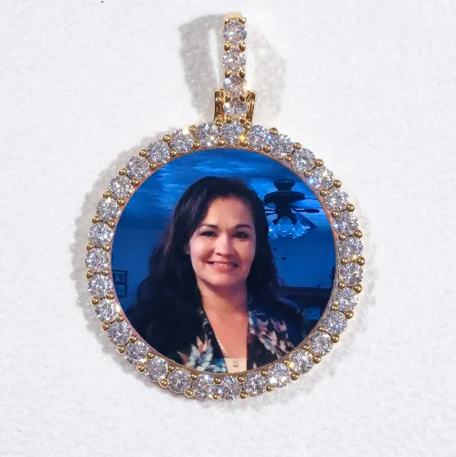 3D CIRCLE CUSTOM PICTURE PENDANT SMALL SIZE sold by The GUU Shop