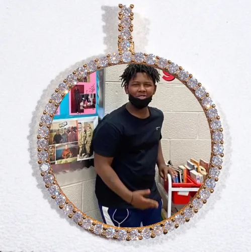 LARGE 3D CIRCLE CUSTOM PICTURE PENDANT sold by The GUU Shop