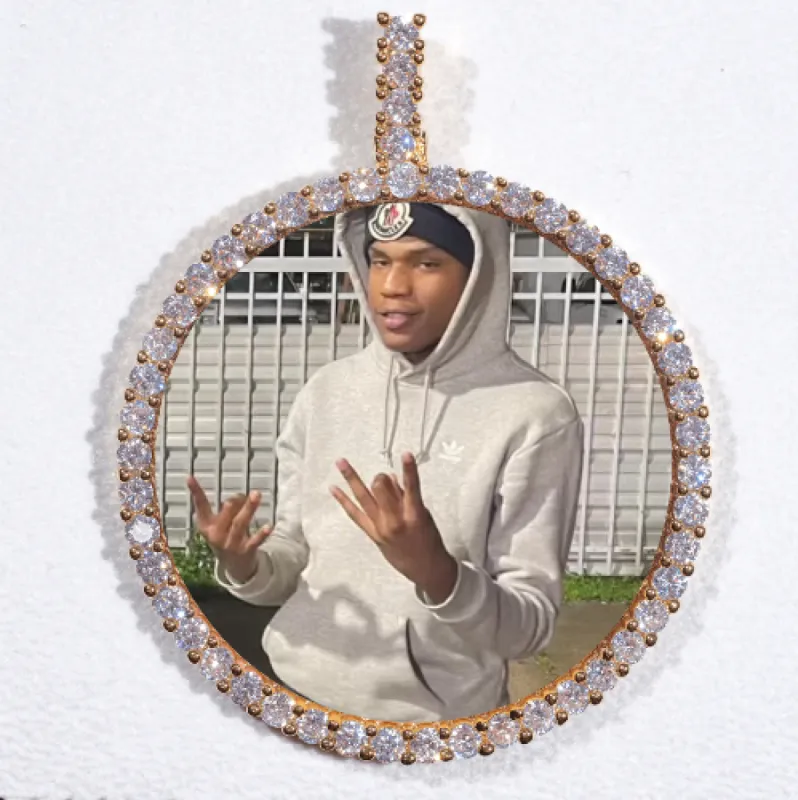 LARGE 3D CIRCLE CUSTOM PICTURE PENDANT sold by The GUU Shop