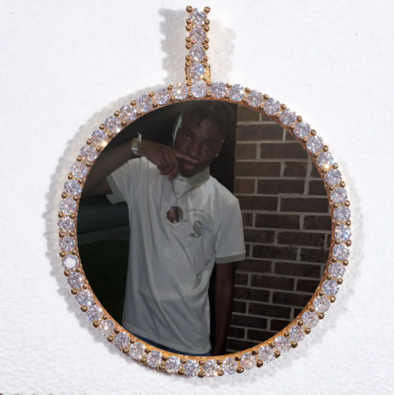 LARGE 3D CIRCLE CUSTOM PICTURE PENDANT sold by The GUU Shop