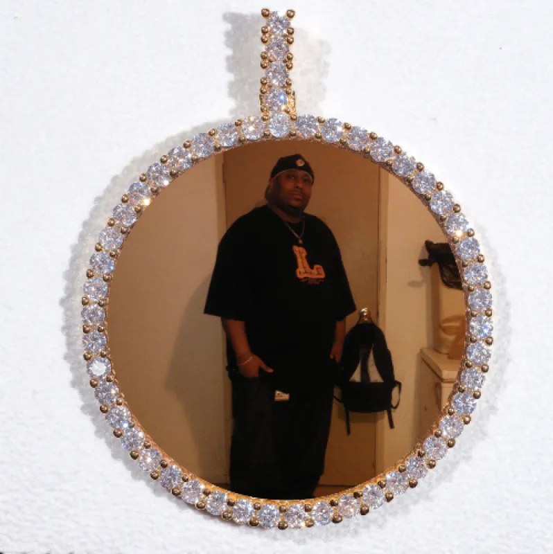 LARGE 3D CIRCLE CUSTOM PICTURE PENDANT sold by The GUU Shop