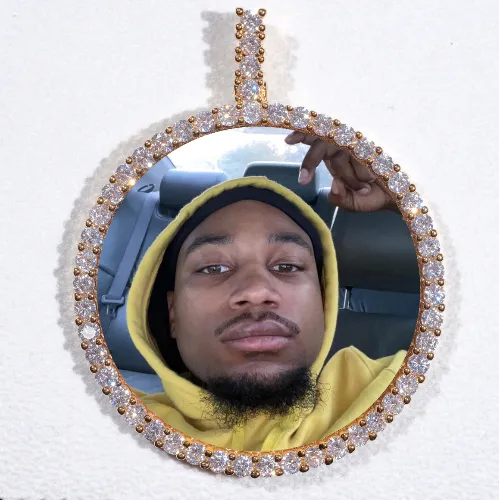 LARGE 3D CIRCLE CUSTOM PICTURE PENDANT sold by The GUU Shop