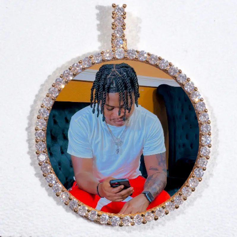 LARGE 3D CIRCLE CUSTOM PICTURE PENDANT sold by The GUU Shop