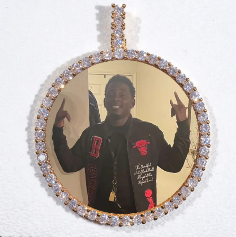 LARGE 3D CIRCLE CUSTOM PICTURE PENDANT sold by The GUU Shop