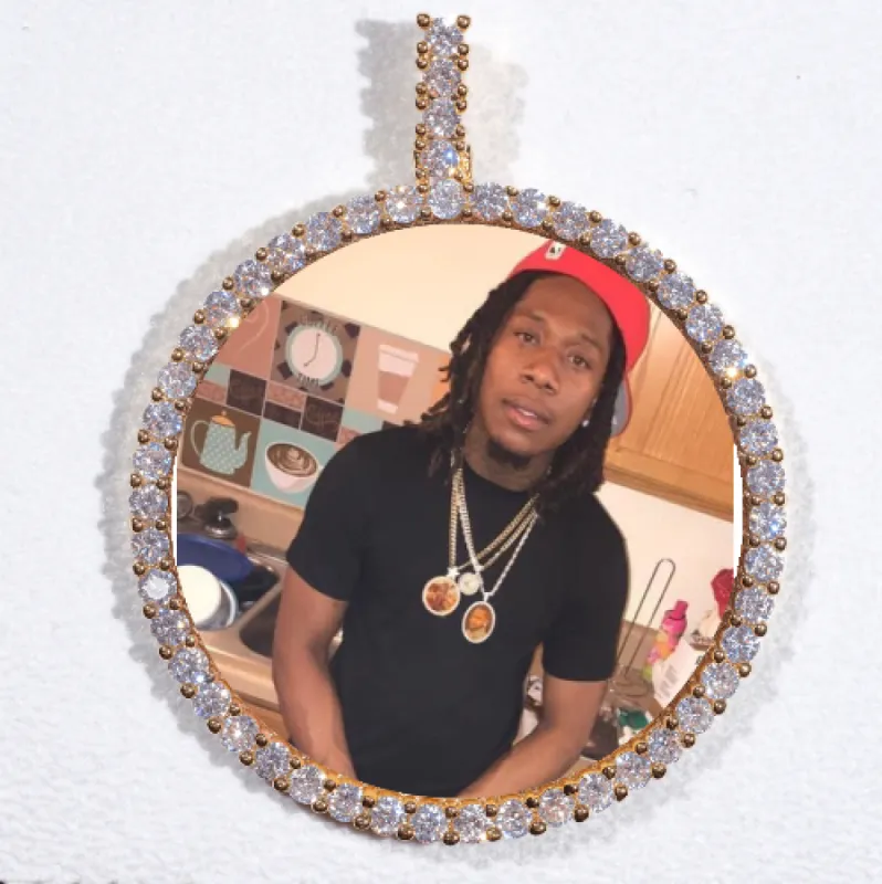 LARGE 3D CIRCLE CUSTOM PICTURE PENDANT sold by The GUU Shop