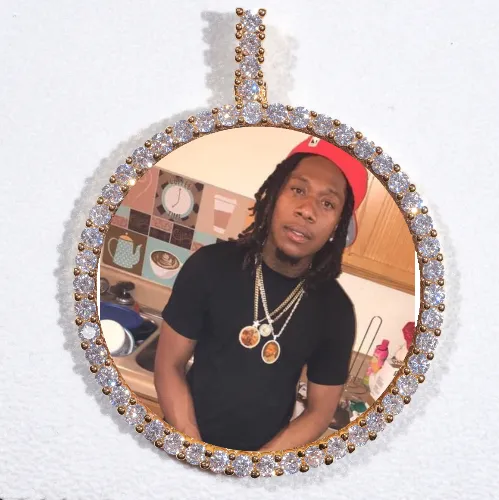 LARGE 3D CIRCLE CUSTOM PICTURE PENDANT sold by The GUU Shop