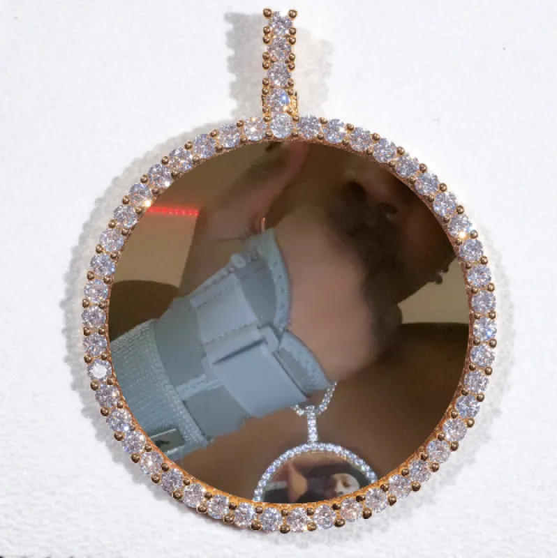 LARGE 3D CIRCLE CUSTOM PICTURE PENDANT sold by The GUU Shop