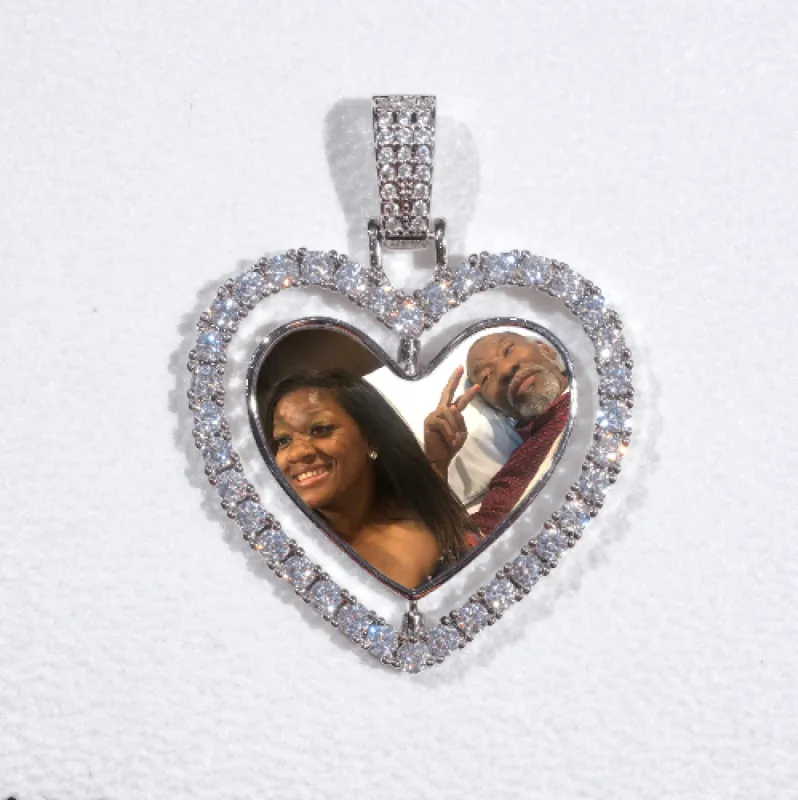 3D Spinning 2-Faced Heart Custom Picture Pendant sold by The GUU Shop