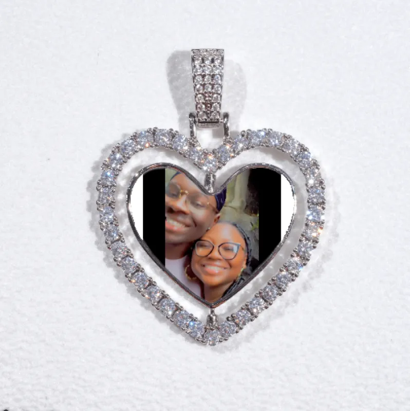 3D Spinning 2-Faced Heart Custom Picture Pendant sold by The GUU Shop