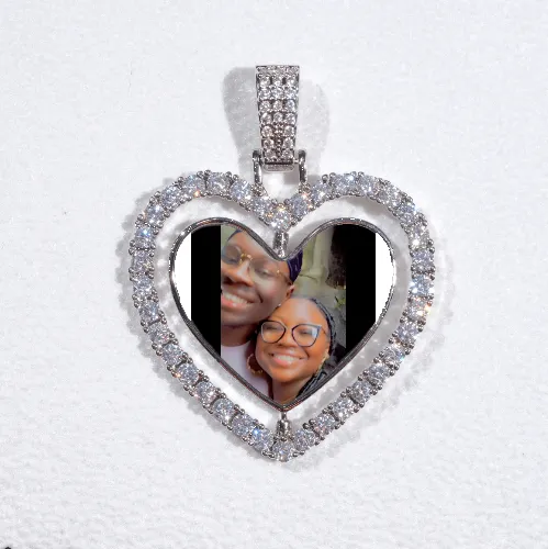 3D Spinning 2-Faced Heart Custom Picture Pendant sold by The GUU Shop