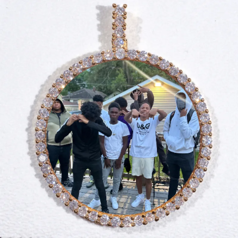 LARGE 3D CIRCLE CUSTOM PICTURE PENDANT sold by The GUU Shop