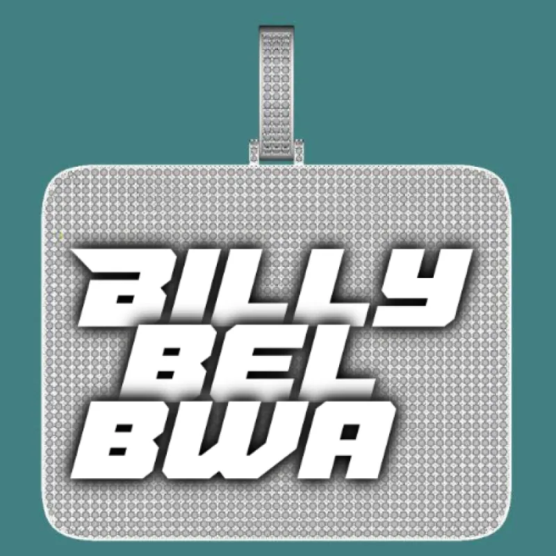 CUSTOM LETTER NECKLACE 3D BIG SQUARE sold by The GUU Shop