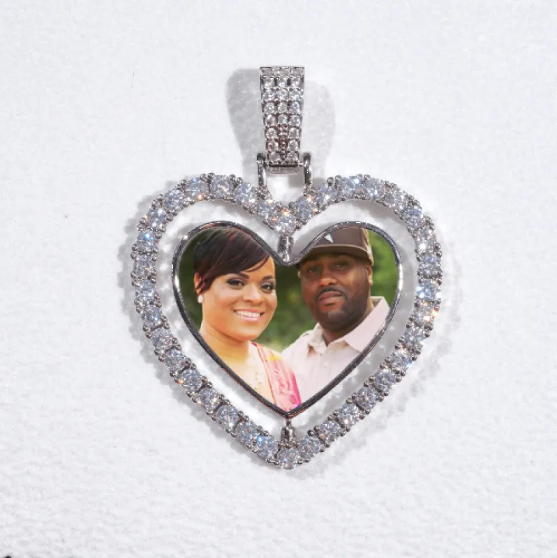 3D Spinning 2-Faced Heart Custom Picture Pendant sold by The GUU Shop