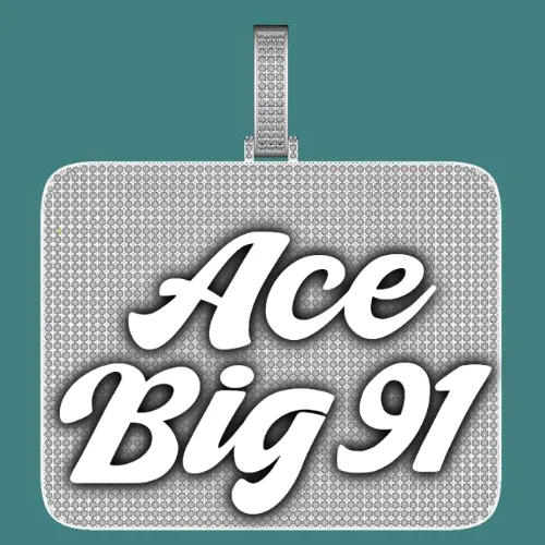 CUSTOM LETTER NECKLACE 3D BIG SQUARE sold by The GUU Shop