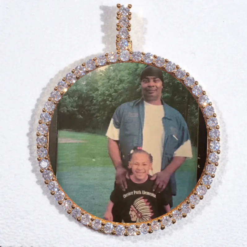 LARGE 3D CIRCLE CUSTOM PICTURE PENDANT sold by The GUU Shop