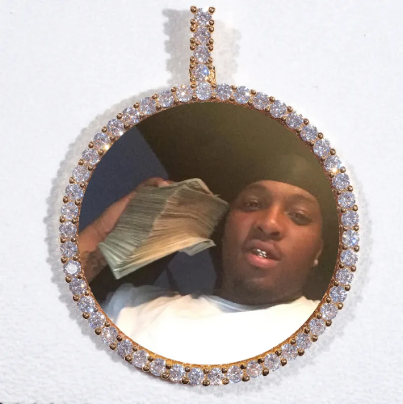 LARGE 3D CIRCLE CUSTOM PICTURE PENDANT sold by The GUU Shop