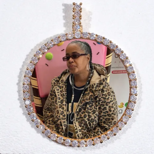 LARGE 3D CIRCLE CUSTOM PICTURE PENDANT sold by The GUU Shop
