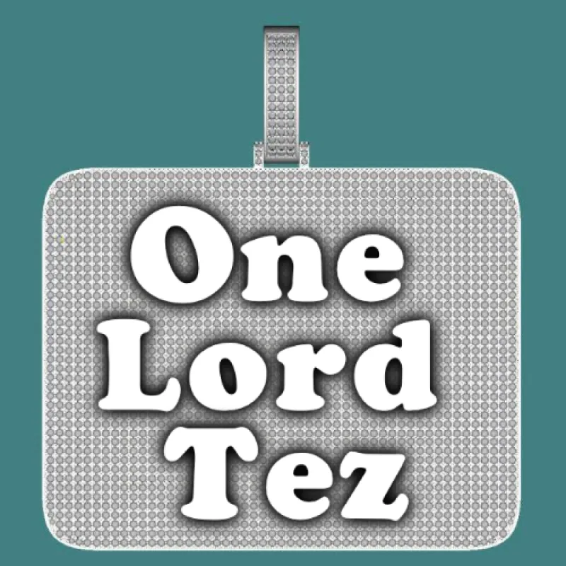 CUSTOM LETTER NECKLACE 3D BIG SQUARE sold by The GUU Shop