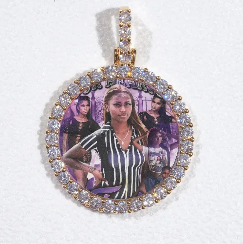 3D CIRCLE CUSTOM PICTURE PENDANT SMALL SIZE sold by The GUU Shop