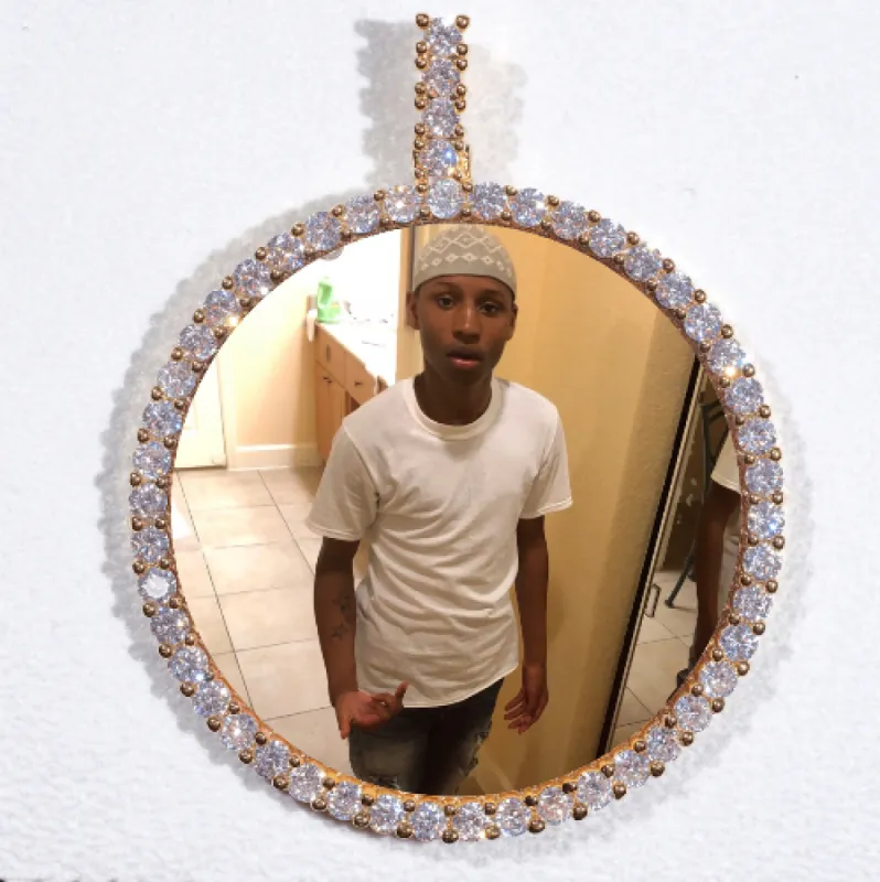 LARGE 3D CIRCLE CUSTOM PICTURE PENDANT sold by The GUU Shop
