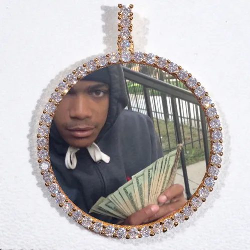 LARGE 3D CIRCLE CUSTOM PICTURE PENDANT sold by The GUU Shop