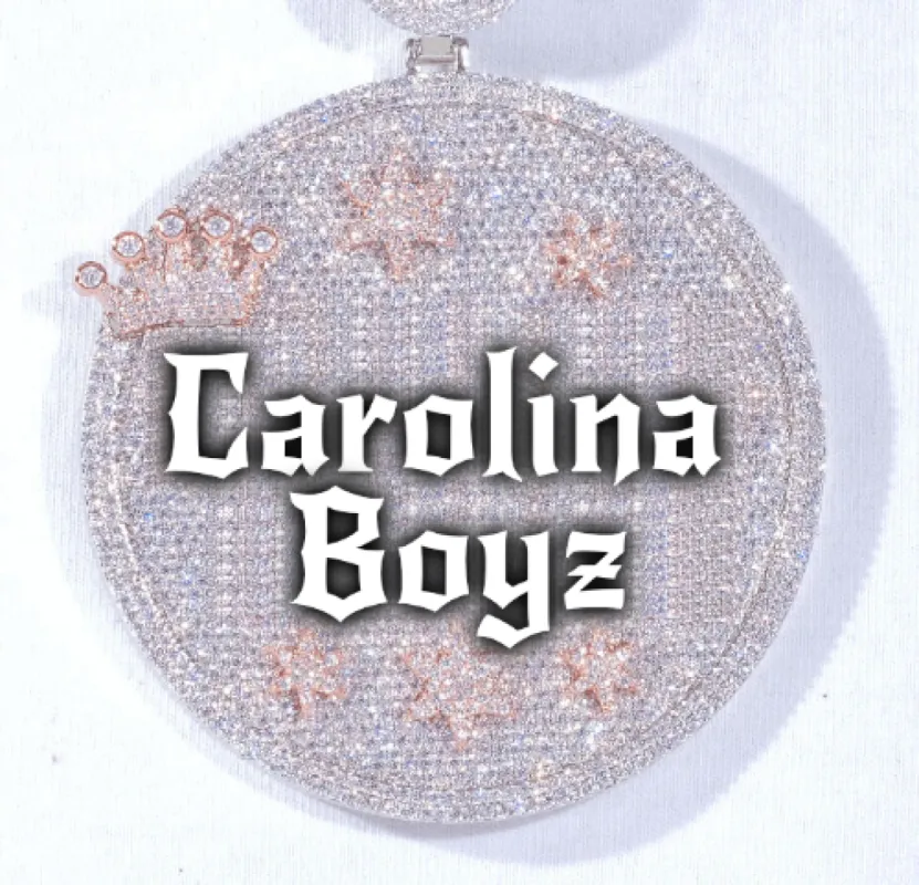 CUSTOM LETTER NECKLACE 3D BIG CROWN DISC sold by The GUU Shop