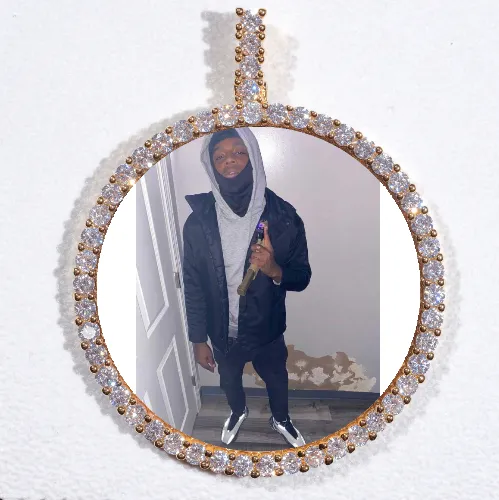 LARGE 3D CIRCLE CUSTOM PICTURE PENDANT sold by The GUU Shop