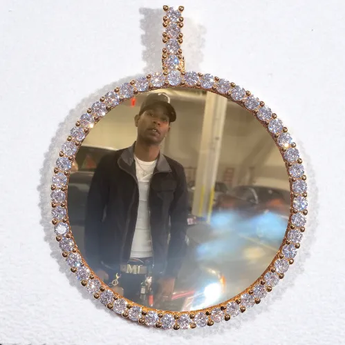 LARGE 3D CIRCLE CUSTOM PICTURE PENDANT sold by The GUU Shop