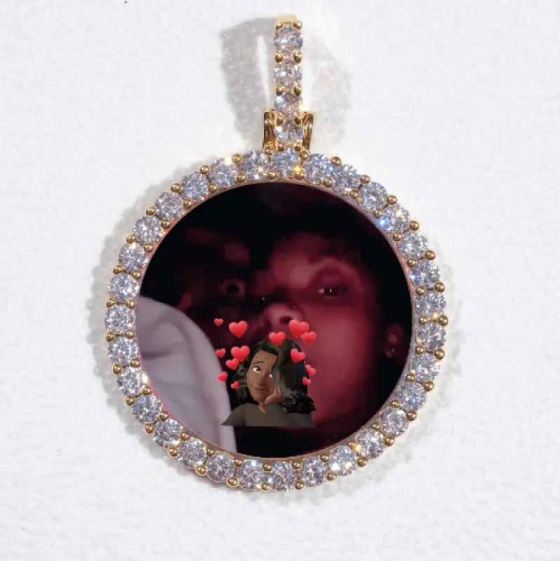 3D CIRCLE CUSTOM PICTURE PENDANT SMALL SIZE sold by The GUU Shop