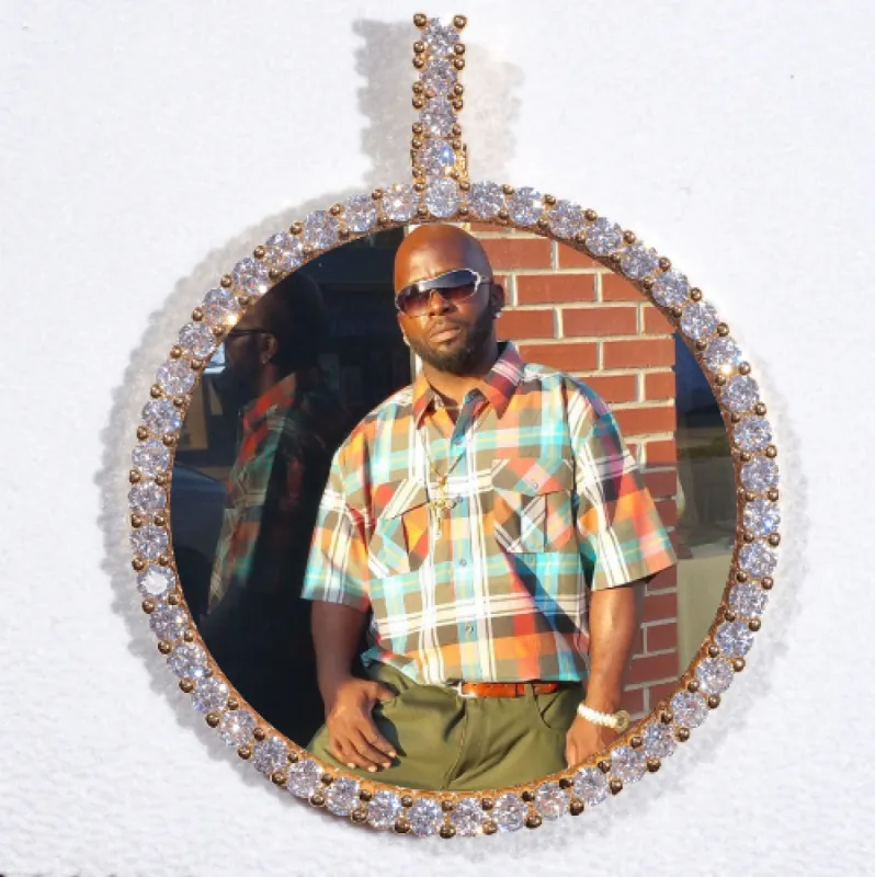 LARGE 3D CIRCLE CUSTOM PICTURE PENDANT sold by The GUU Shop