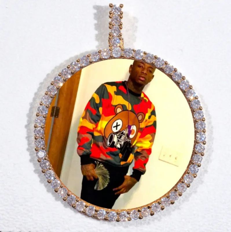 LARGE 3D CIRCLE CUSTOM PICTURE PENDANT sold by The GUU Shop