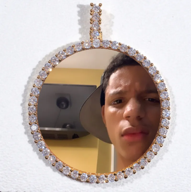 LARGE 3D CIRCLE CUSTOM PICTURE PENDANT sold by The GUU Shop