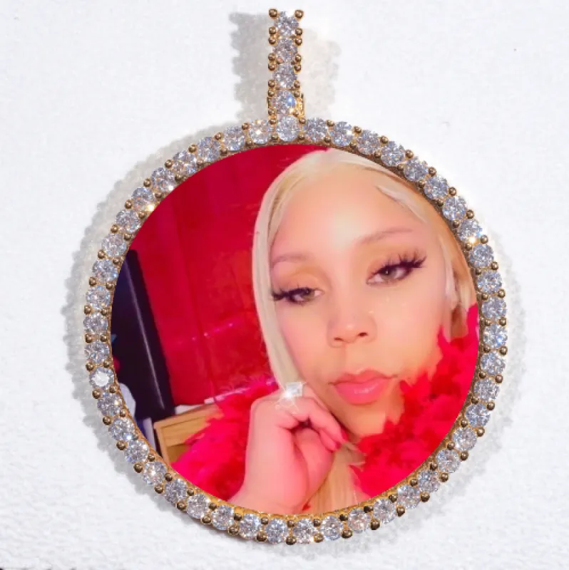 LARGE 3D CIRCLE CUSTOM PICTURE PENDANT sold by The GUU Shop