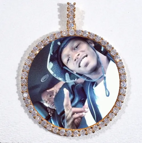 LARGE 3D CIRCLE CUSTOM PICTURE PENDANT sold by The GUU Shop