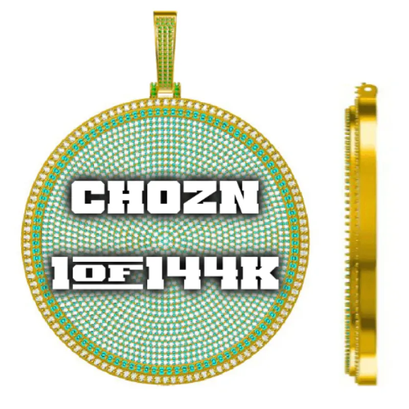 CUSTOM LETTER NECKLACE 3D BIG DISC sold by The GUU Shop