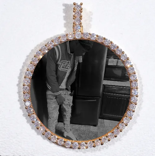 LARGE 3D CIRCLE CUSTOM PICTURE PENDANT sold by The GUU Shop