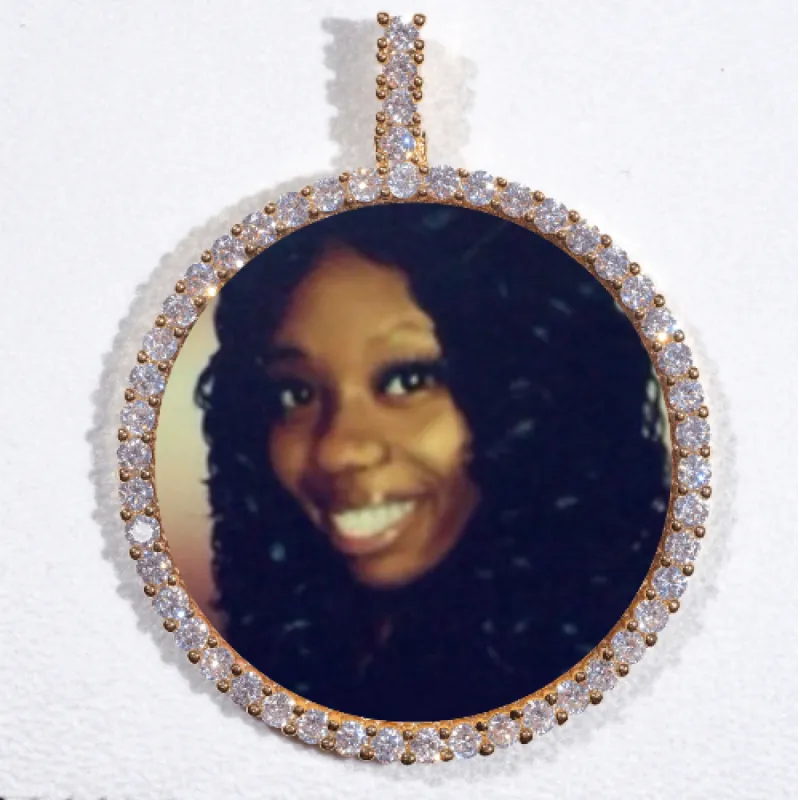 LARGE 3D CIRCLE CUSTOM PICTURE PENDANT sold by The GUU Shop