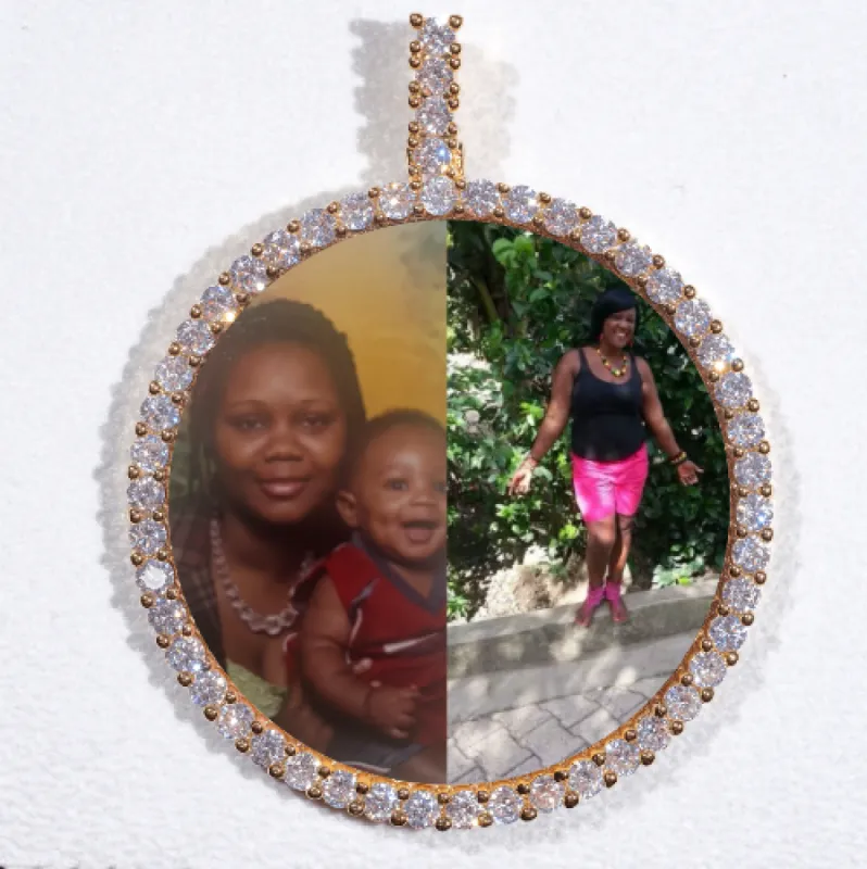 LARGE 3D CIRCLE CUSTOM PICTURE PENDANT sold by The GUU Shop