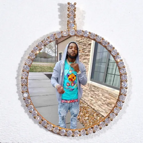 LARGE 3D CIRCLE CUSTOM PICTURE PENDANT sold by The GUU Shop