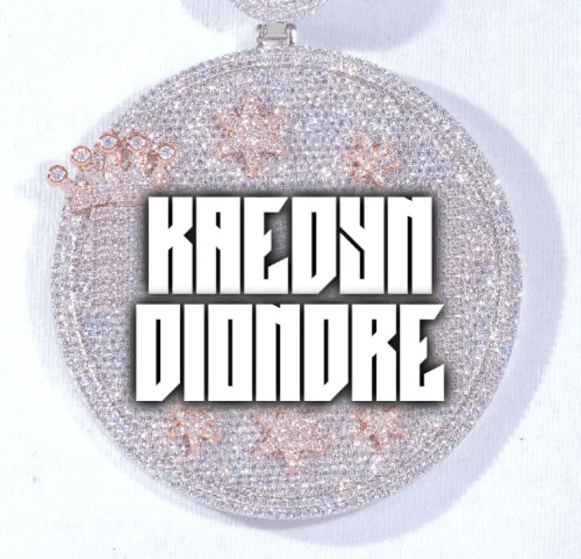 CUSTOM LETTER NECKLACE 3D BIG CROWN DISC sold by The GUU Shop