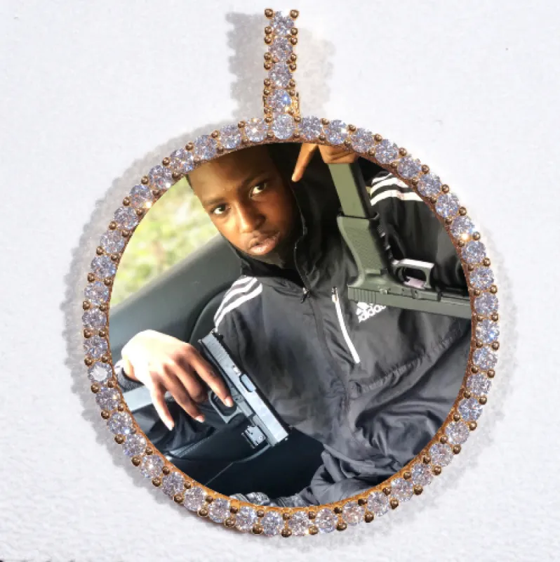 LARGE 3D CIRCLE CUSTOM PICTURE PENDANT sold by The GUU Shop