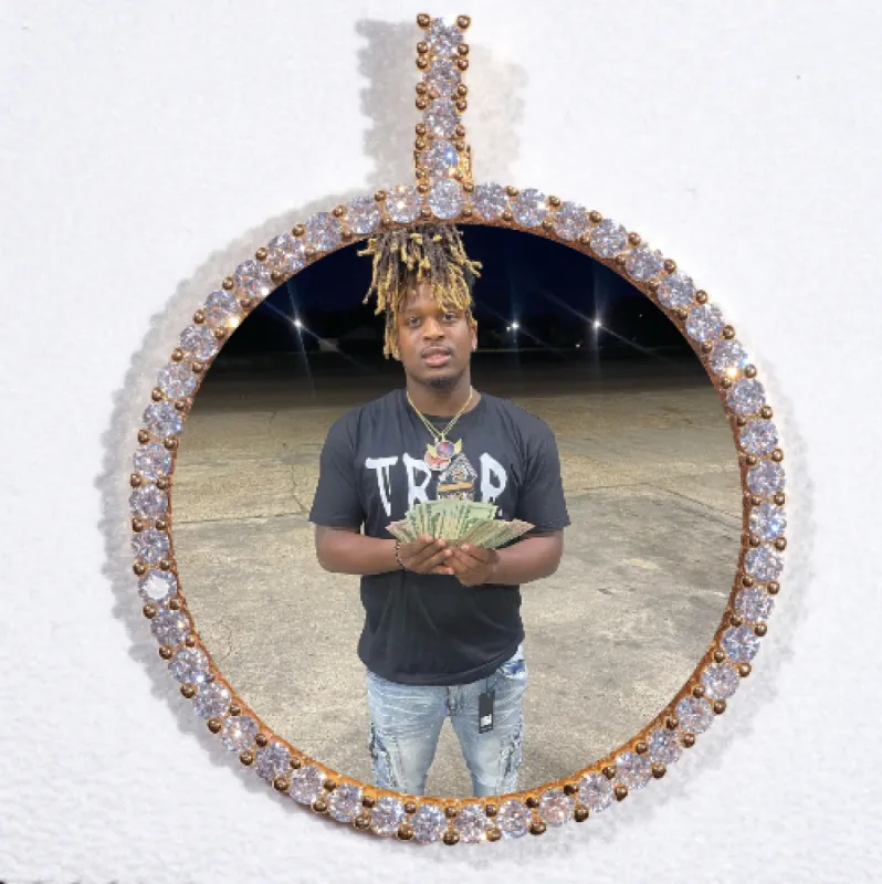 LARGE 3D CIRCLE CUSTOM PICTURE PENDANT made by The GUU Shop