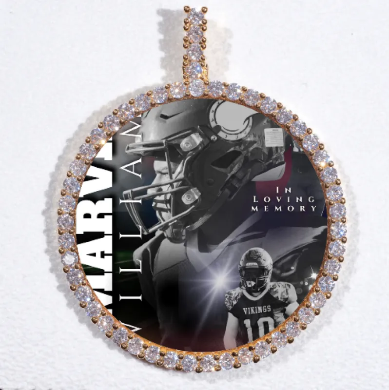 LARGE 3D CIRCLE CUSTOM PICTURE PENDANT sold by The GUU Shop