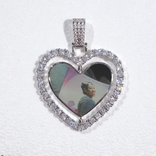 3D Spinning 2-Faced Heart Custom Picture Pendant sold by The GUU Shop