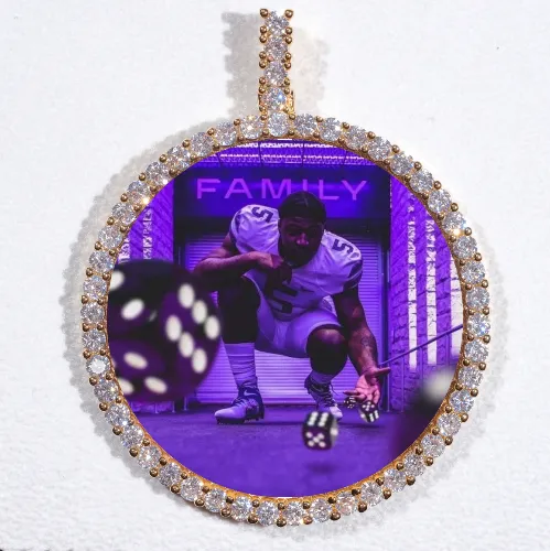 LARGE 3D CIRCLE CUSTOM PICTURE PENDANT sold by The GUU Shop