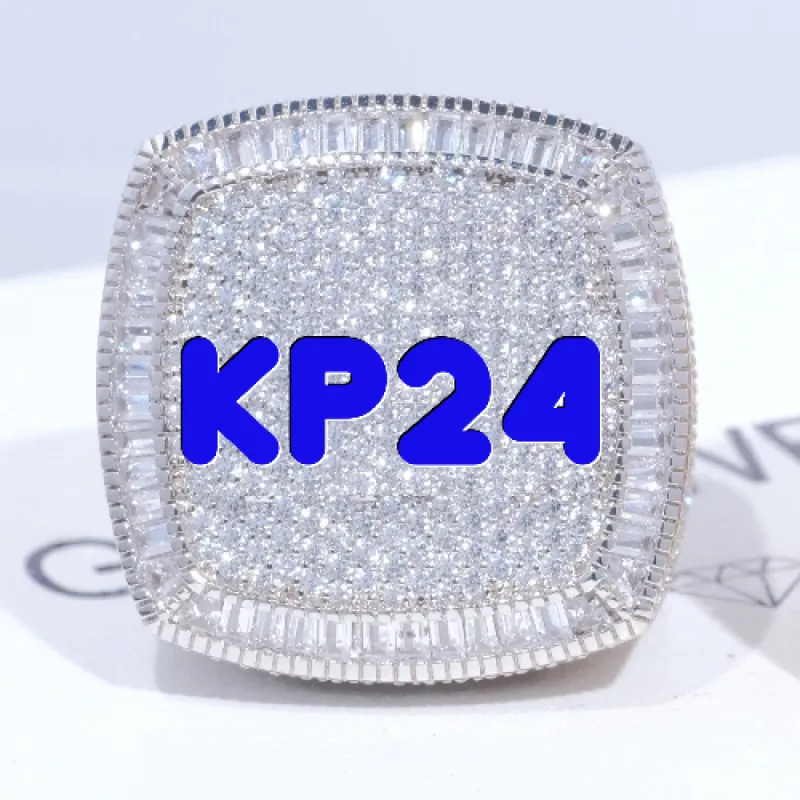 CUSTOM LETTER 3D ICED RING sold by The GUU Shop