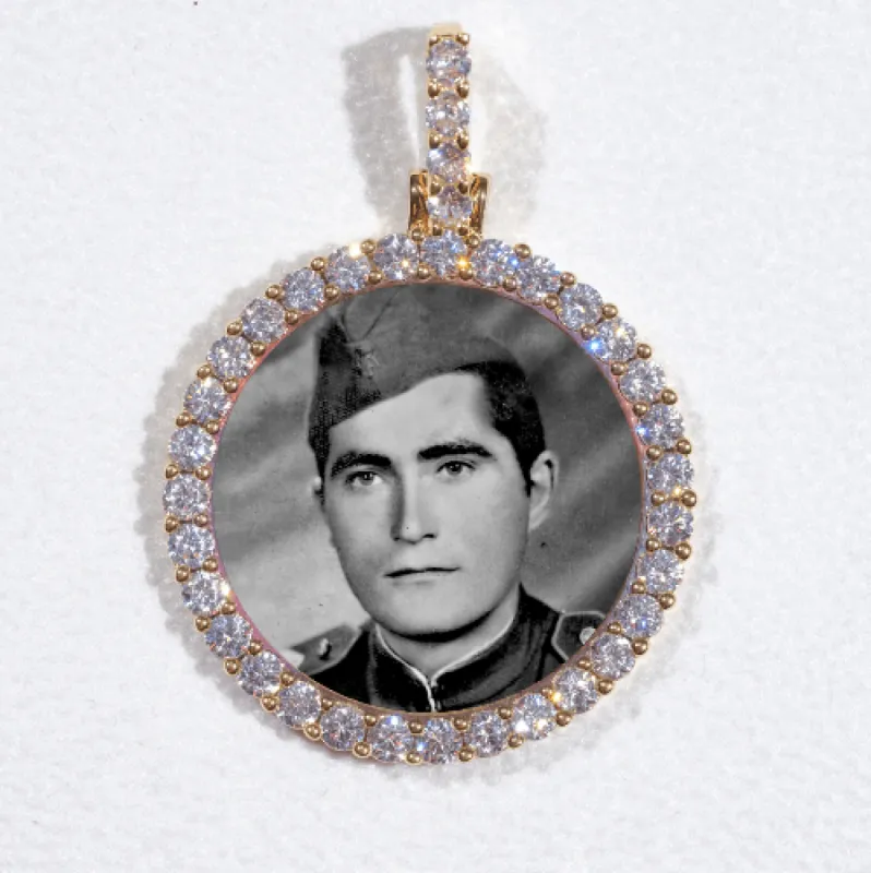 3D CIRCLE CUSTOM PICTURE PENDANT SMALL SIZE sold by The GUU Shop