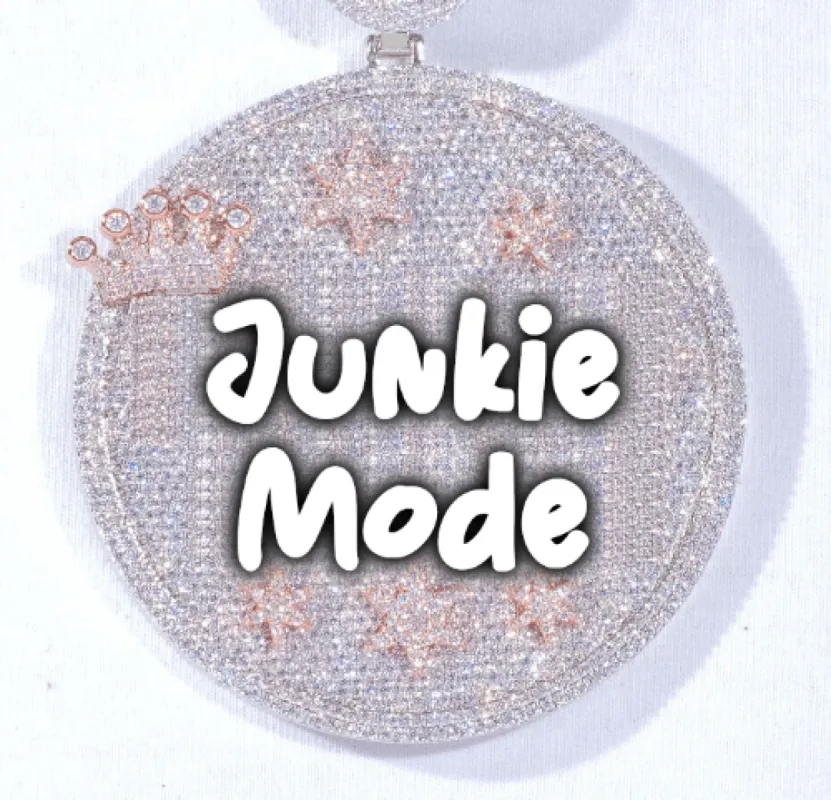 CUSTOM LETTER NECKLACE 3D BIG CROWN DISC sold by The GUU Shop