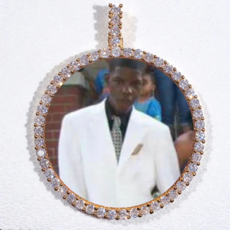 LARGE 3D CIRCLE CUSTOM PICTURE PENDANT sold by The GUU Shop