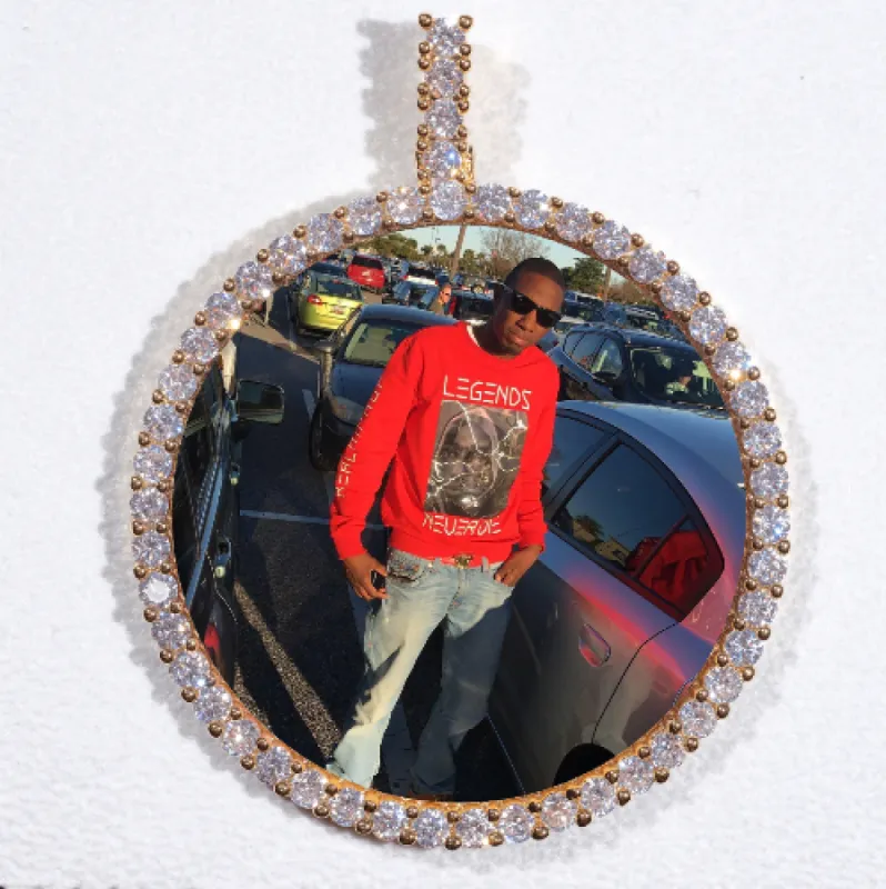 LARGE 3D CIRCLE CUSTOM PICTURE PENDANT sold by The GUU Shop